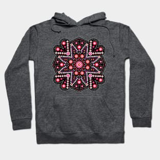 Symmetrical Mandala Pink-White Hoodie